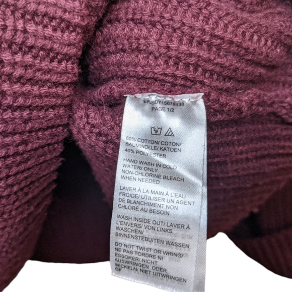 Lord & Taylor Burgundy Knit Sweater Size S 🍂 - Picture 10 of 10